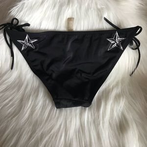 Victoria's Secret String Bikini Bottoms Black Star